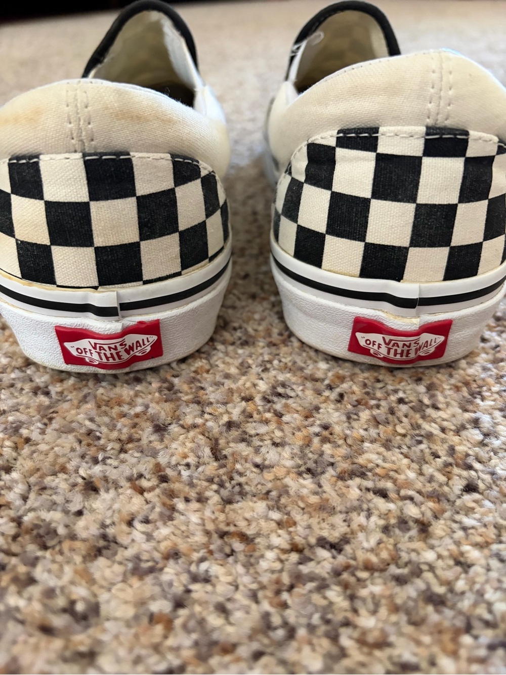 Men’s size 9 Vans Checkerboard Slip-On Sneakers - Black & White - Picture 2 of 8